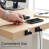 EBOOT Adjustable Black Nylon Cable Clips Organiser Holder Fixer Pack 50 view 4