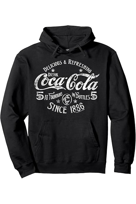 Amazon.com: Coca-Cola Established 1886 checkerboard logo Pullover  