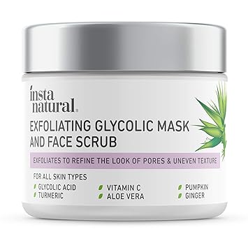 Download Amazon Com Exfoliating Glycolic Face Mask Scrub Acne Blackhead Treatment For Brightening And Exfoliation With Turmeric Vitamin C Natural Aha Enzyme Exfoliant For Scars Glowing Skin Beauty Yellowimages Mockups