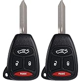SUPALAND Key Fob Replacement Fits for Chrysler 300 Aspen 2005 2006 2007 2008 2009 Dodge Charger Durango Jeep Commander Grand Cherokee Keyless Entry Remote Control KOBDT04A 05179512AA 05170486AA