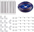 5050 4Pin LED Strip Connector Kit - 10mm RGB LED Connector Kit includes 32.8FT RGB Extension Cable, 10x LED Strip Jumper, 10x L Shape Connectors, 10x Gapless Connectors, 20x LED Strip Clips