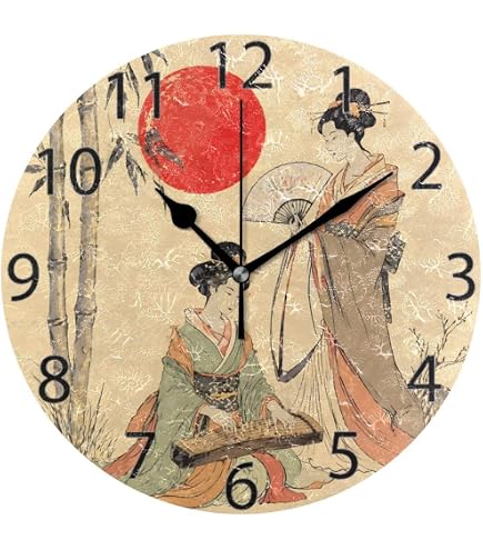 Amazon.com: SPUNKER Clock for Bedroom,Japan Cherry Blossoms