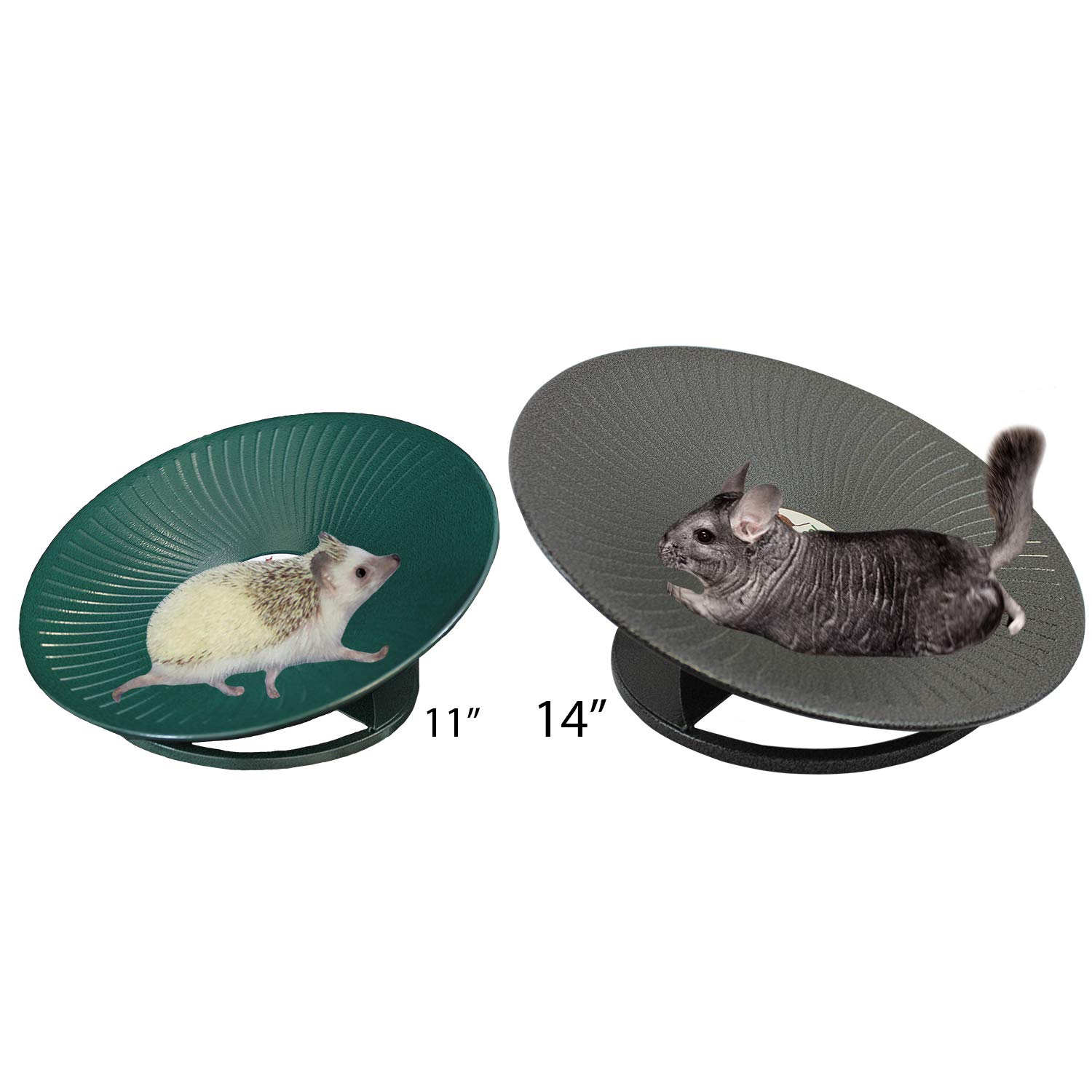 Metal Flying Saucer Wheel For Chinchillas The 14" Treadmill Wheel, Black Chinchillas
