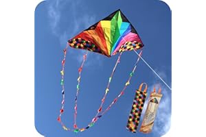 ORGCLDKT Carnival Delta Kite, 53.1"x30.5", Printing Carry Bag, Easy to Fly,Kites for Kids, Adults, Girls,Boys.Kite for The Beach