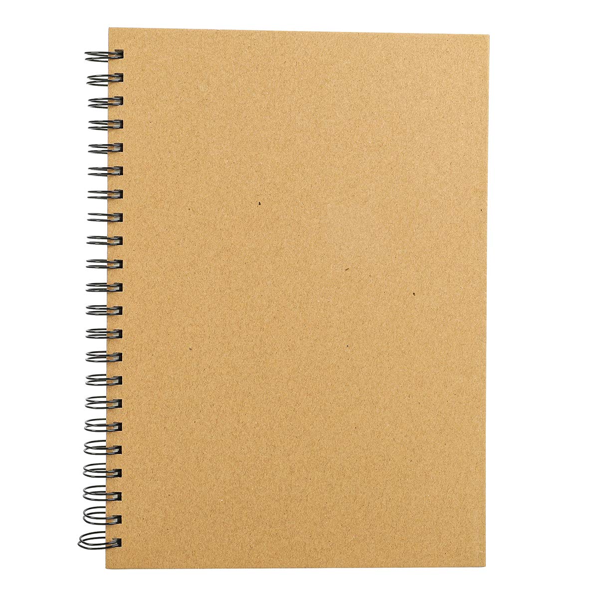 Krafty Soft Cover Spiral Sketchbook Pad, Blank Notebook Journal, Memo Notepads Diary Planner, 120 Pages/ 60 Sheets 160gsm (A4)