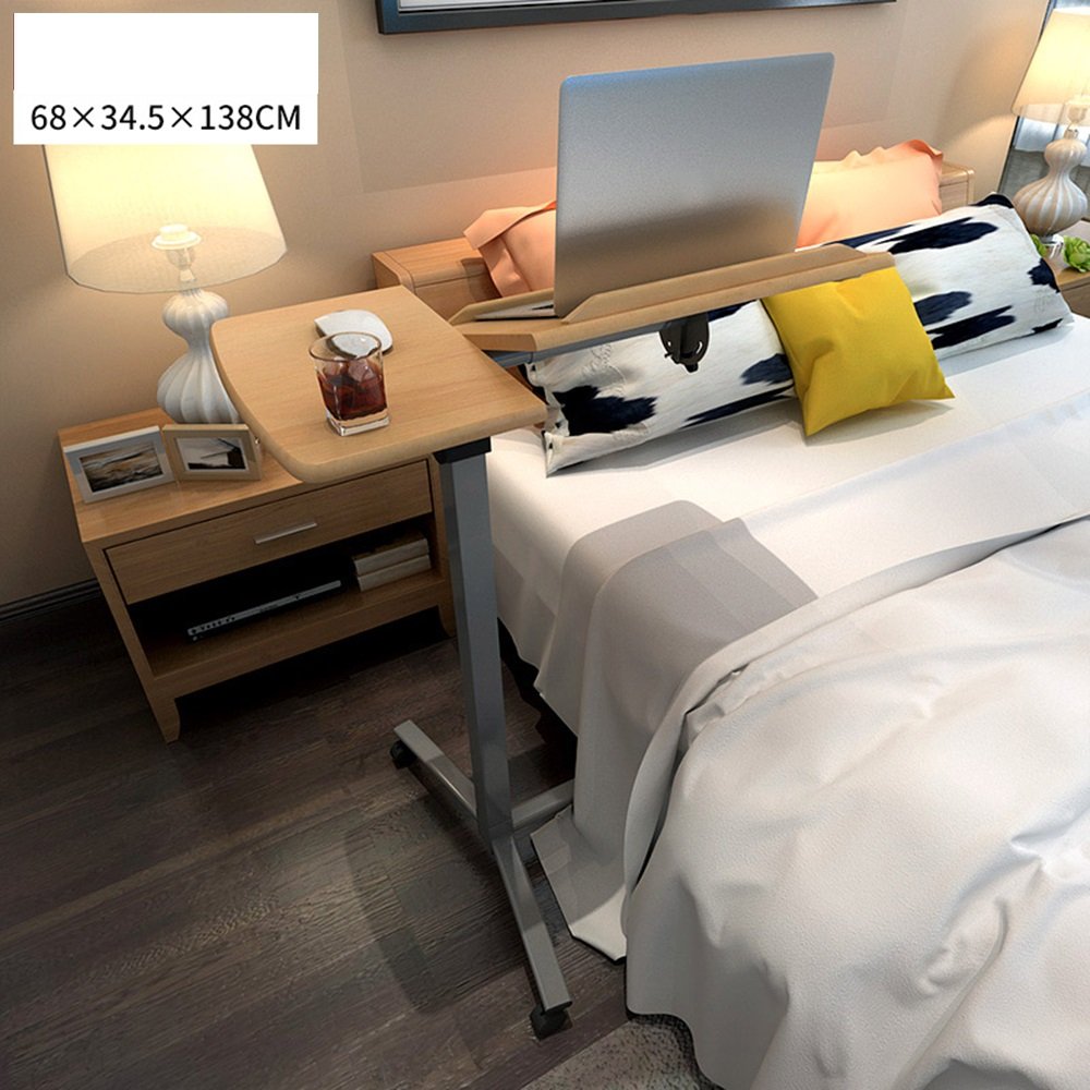 Feifei ポータブルノートパソコンスタンドデスクカート マウスボード調節可能なテーブルソファベッドサイドテーブルオーバーベッドテーブル調節可能な高さ 色 木の色 B07f8jv1sg木の色 Axpulse Com