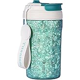 SILVERANT Titanium Insulated Coffee Mug with Straw, Double Wall Cup Reusable & Leak Proof Cup, Keeps Liquids Hot or Cold for Indoor & Outdoor Use -Green