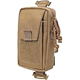 HOUSON Tactical Phone Holster, Molle EDC Belt Organizer Molle Pouches Waterproof Waist Bag for Outdoors Hunting Camping Trekking Traveling Khaki