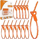 12 PCS Drain Snake, Drain Hair Remover, Sink Snake Drain Auger Cleaner Tool for Bath Tub, Toilet, Kitchen Sink(20 in)