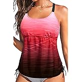 Holipick Womens Tankini Swim Top Only Tankini Bathing Suit Tops No Bottom