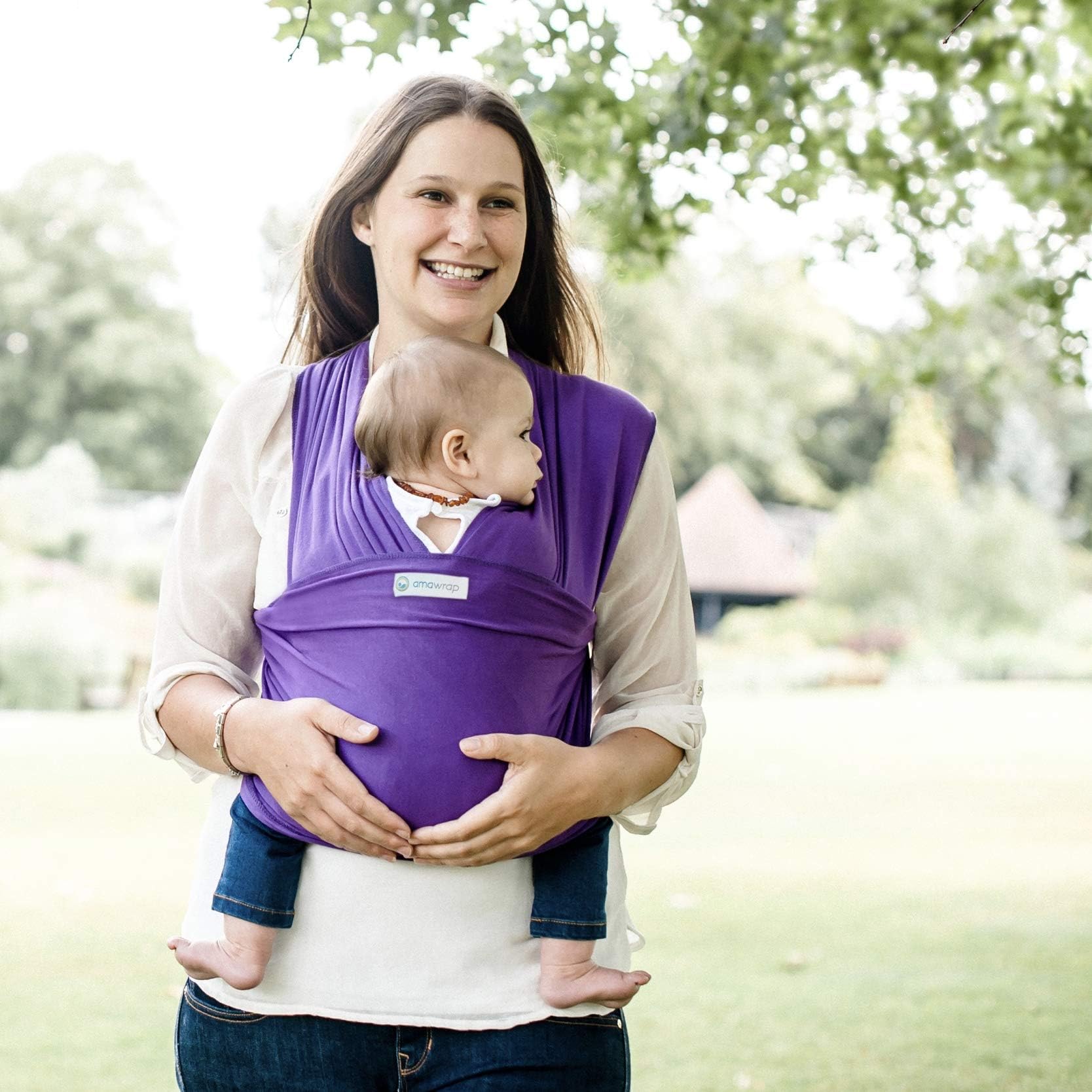 Amawrap Newborn Baby Sling | Baby Wrap Carrier (Purple)