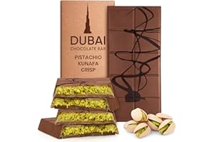 ONE CANDY WAY Dubai Chocolate Bar - Premium Chocolate Dubai Bar with Crunchy Pistachios in an Elegant Gift Box - 7oz Pistachio Bars for a Luxurious Treat - Exquisite Middle Eastern Dessert for Chocolatte Connoisseurs
