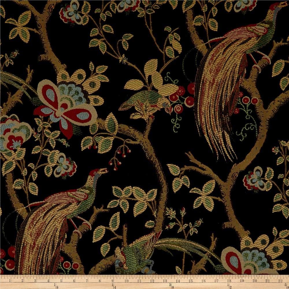 Tempo Fabric Tempo Phoenix Jacquard Onyx Fabric by the Yard