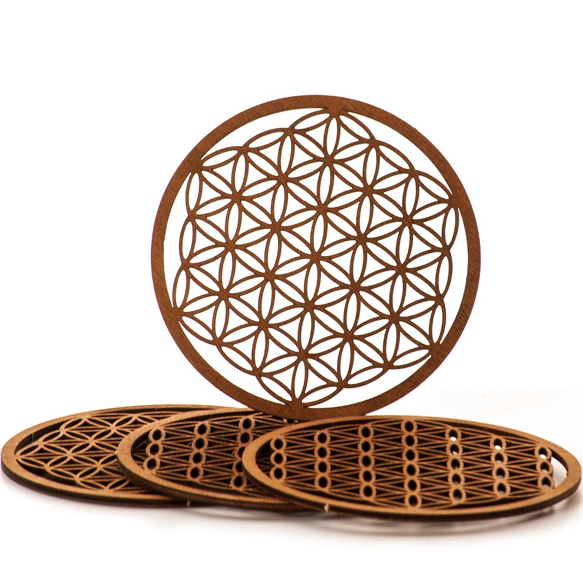 MC-TREND wooden life flower in a set ... 2x 6,69 in or 4x 3,94 in or 4x 2,76 in (4x 3,94 in)