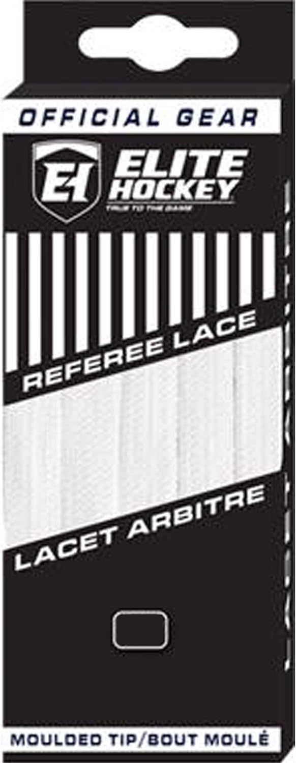 Elite Hockey, White Referee Ice Hockey Skate Laces, with Molded Tips (Size Choice) : Sports & Outdoors