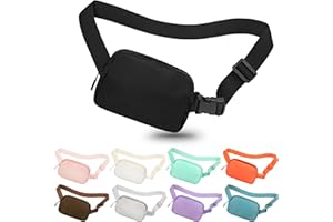 jealkip Fanny Pack Crossbody Bag for Women and Men, Belt Bag for Hiking Bum Bag with Adjustable Strap, Waist pack for Running Workout Sports Travel Black