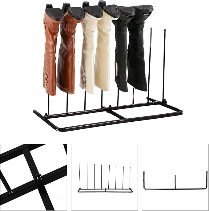 Mutiwill Boot Iron Storage Rack Stand Walking For Wellies Cast Iron