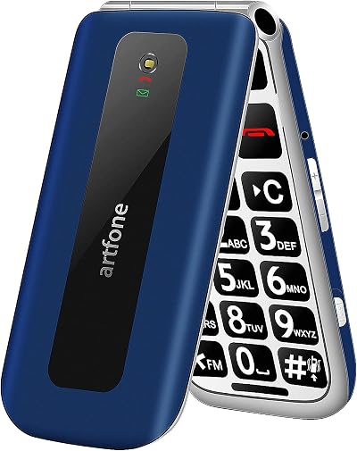 artfone Big Button Mobile Phone for Elderly 2.4" LCD SOS Flashlight 1200mAh
