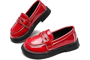 KOSISOK Kids Oxford Shoes Girl’s Boy’s Dress Shoes Lace-Up School Uniform Shoes Loafer Flats
