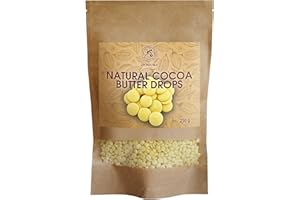 Cocoa Butter Drops 250g – Theobroma Cacao – Food Grade – Pure Cocoa Butter for Baking, Chocolate Making and DIY Recipes