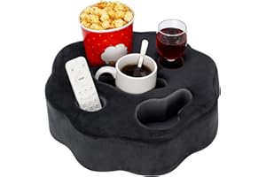 IGOHEALS Couch Cup Holder Pillow-Sofa Cup Holder for Bed, Rv, Tv, Car, Man Cave, Backseat |Remote, Drinks, Snacks Tray Caddy Cupholder (Flower-Grey)