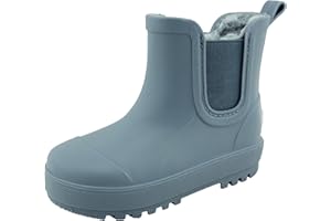 BEARPAW Toddler and Kids' Rain Boots with Faux-Fur Lining – Waterproof Rubber Chelsea Boot for Boys & Girls