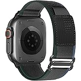 Trail Loop Nylon Band - Compatible with Apple Watch Ultra 2 Band/Ultra Bands 49mm 45mm 44mm Men Women, Braided Elastic Weave Sport Strap for iWatch Ultra 2, iWatch Ultra Series 10 46mm SE/9/8/7/6/5
