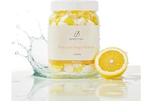 BPrettier Pedicure Soap Flowers Foot Soak Petals Sheet for Softens Dead Skin Moisturizing Relaxing Spa Feet Birthday Pedi Nail Party (Lemon)