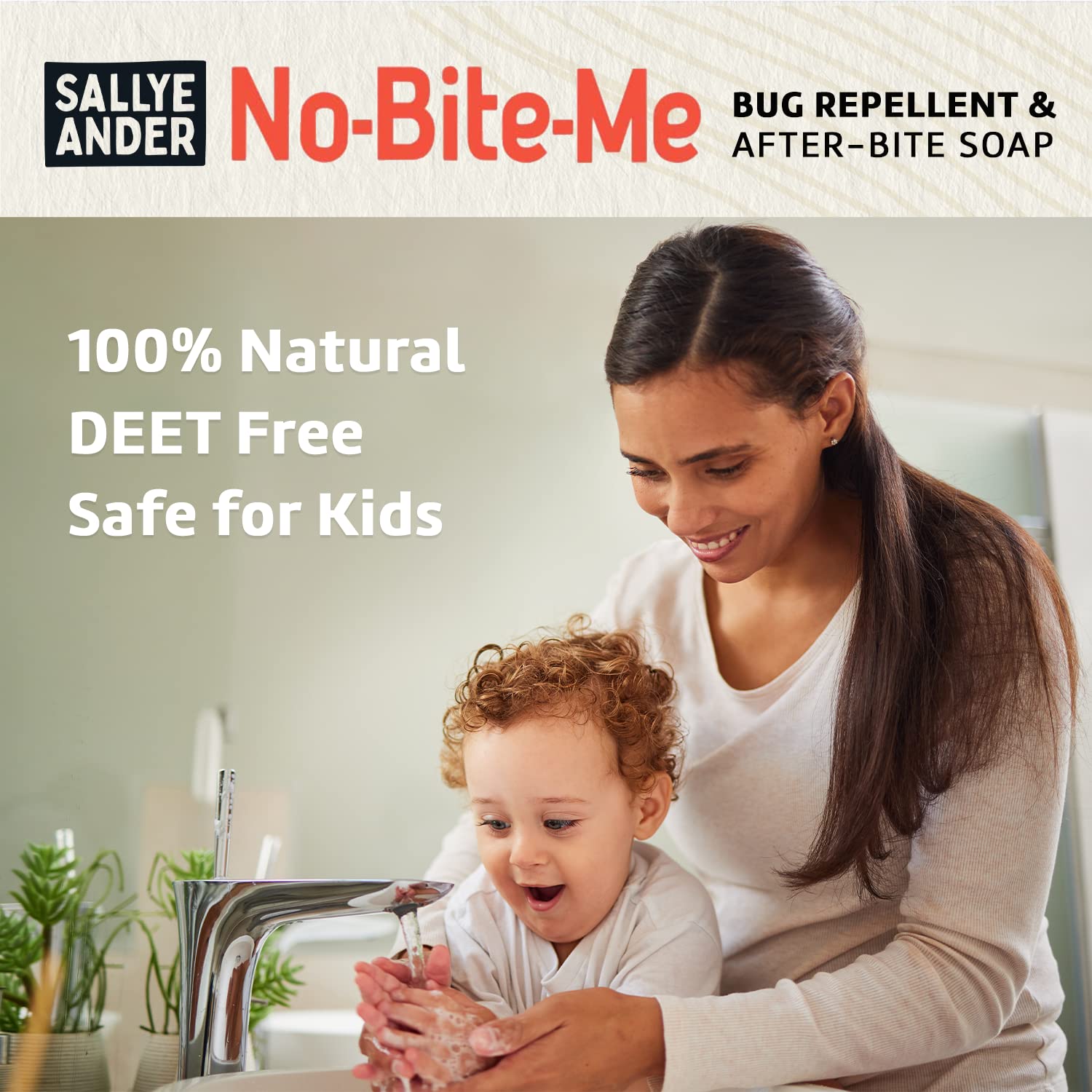 SALLYEANDER No-Bite-Me Soap - Bug & Insect Repellent Soap - 1 Bar - Safe for Kids and Infants - Repels Mosquitoes, Black Flies, Fleas, and Ticks