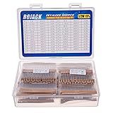 BOJACK 1000 Pcs 25 Values Resistor Kit 1 Ohm-1M Ohm