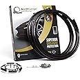 AlloyGator Black Rim Protector for Car Wheels (Fits 12-24" Wheel Diameter) - Pack of 4 Premium Alloy Wheel Protector to Avoid Scratches & Scuffs - Adhesive Free Curb Rash Rim Protectors