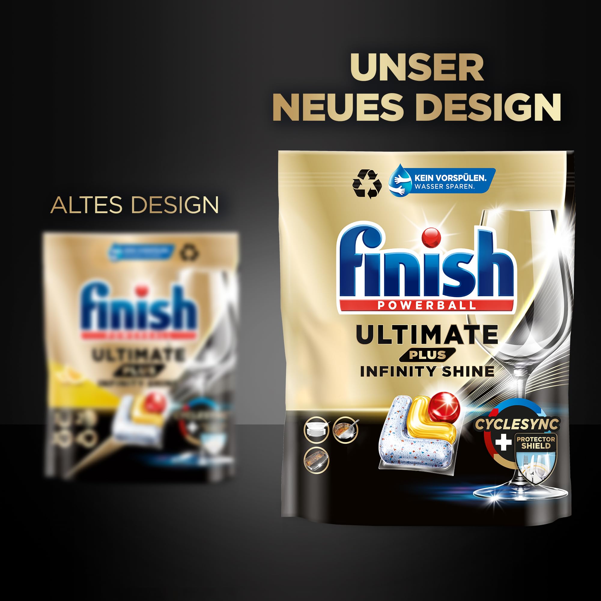 Finish Ultimate Plus Infinity Shine Citrus Spülmaschinentabs – Geschirrspültabs für intensive Reinigung, Fettlösekraft und Glanz mit Schutzschild – 105 Finish Caps 8
