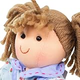 Bigjigs Grace Rag Doll 25cm Small Soft Doll Baby Toy Birth Suitable view 5