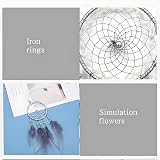 GZGRYTRC Boho Dream Catcher Wall Hanging for Boys - Handmade White Decor view 3