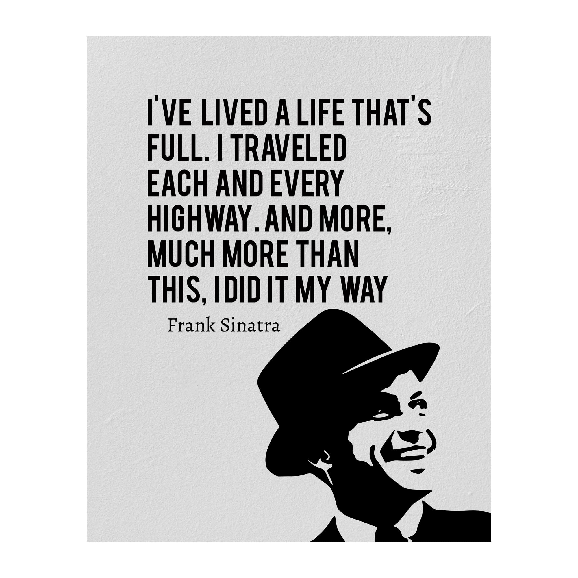 Photo 1 of "I Did It My Way" Music Wall Art – Iconic 8x10" Print for Man Cave, Office, Studio or Home – Vintage-Style Poster for Music Lovers & Decor Enthusiasts (Unframed)