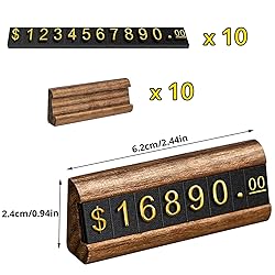 10 Sets Price Tag Cube, Price Display Stand, Number