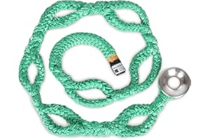 KLYTORX 3/4" Rigging Ring Sling Rope- 6FT Arborist Rope with #3 Aluminum Ring & 7-Pockets Adjustment Climbing Slings - 14,600 lbs MBS - Friction Saver for Tree Rigging, Speedlines & Canopy Anchors