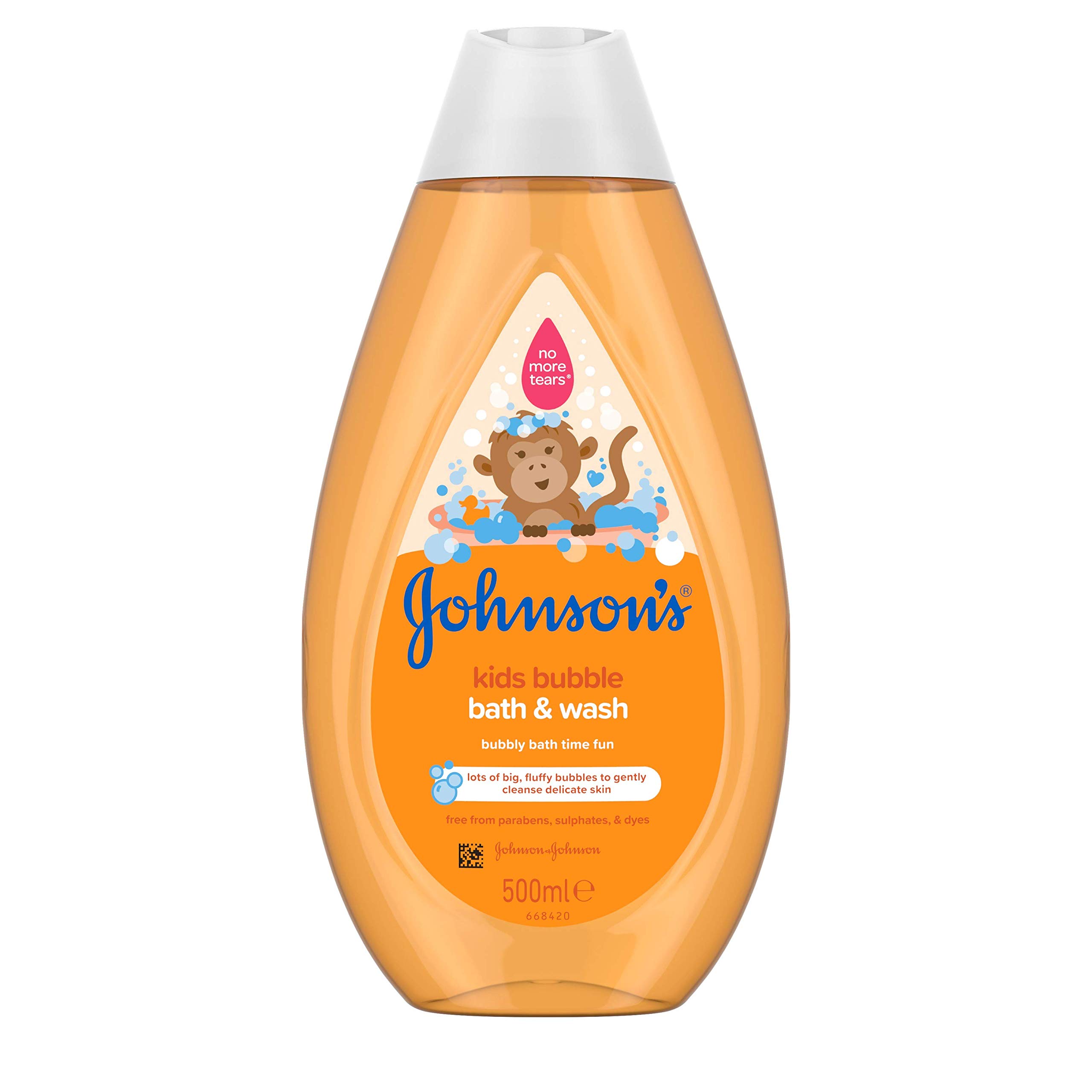JOHNSON'S Baby Kids Bubble Bath and Wash 500ml – Formulated for Babies' Delicate Skin