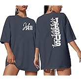 Christian Shirts Women Oversized: Jesus Shirt Bible Verse Graphic Tshirts Church Short Sleeve Tee Tops Brown