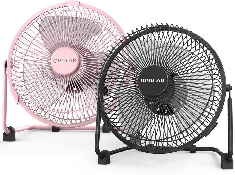 OPOLAR USB Powered Desk Fan with USB Plug, 9 Inch Quiet Portable Fan with Enhanced Airflow, 2 Speeds,Perfect Personal Cooling Fan for Home Office Table