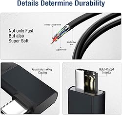 10FT USB C 3.2 Gen2x2 Cable 100W 20Gbps 90 Degree