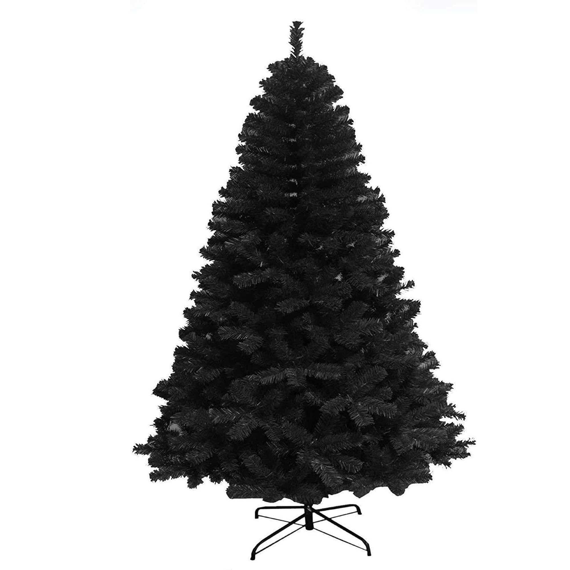 "Shatchi 4FT / 1.2M Alaskan Pine Black Artificial Christmas Tree Bushy, 230 Tips Xmas Home Decorations, PVC, 120CM / 4FT Black"