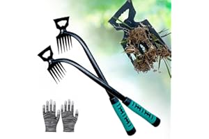UTOSDAY Weed Puller Tool-2Pcs Gardening Hand Weeder Tools, 2025 New Weeding Artifact Uprooting Weeding Tool, Manganese Steel Weed Removal TooL, 6 Teethes Dual Purpose Manual Weed Pulling Tool for Yard Gardenl