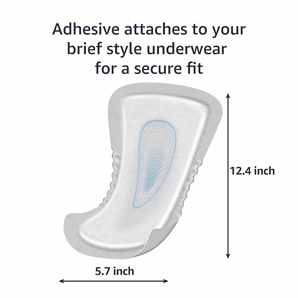 AMAZON BASICS MEN’S INCONTINENCE GUARDS, MAXIMUM ABSORBENCY, 52 COUNT, (1 PACK OF 52)