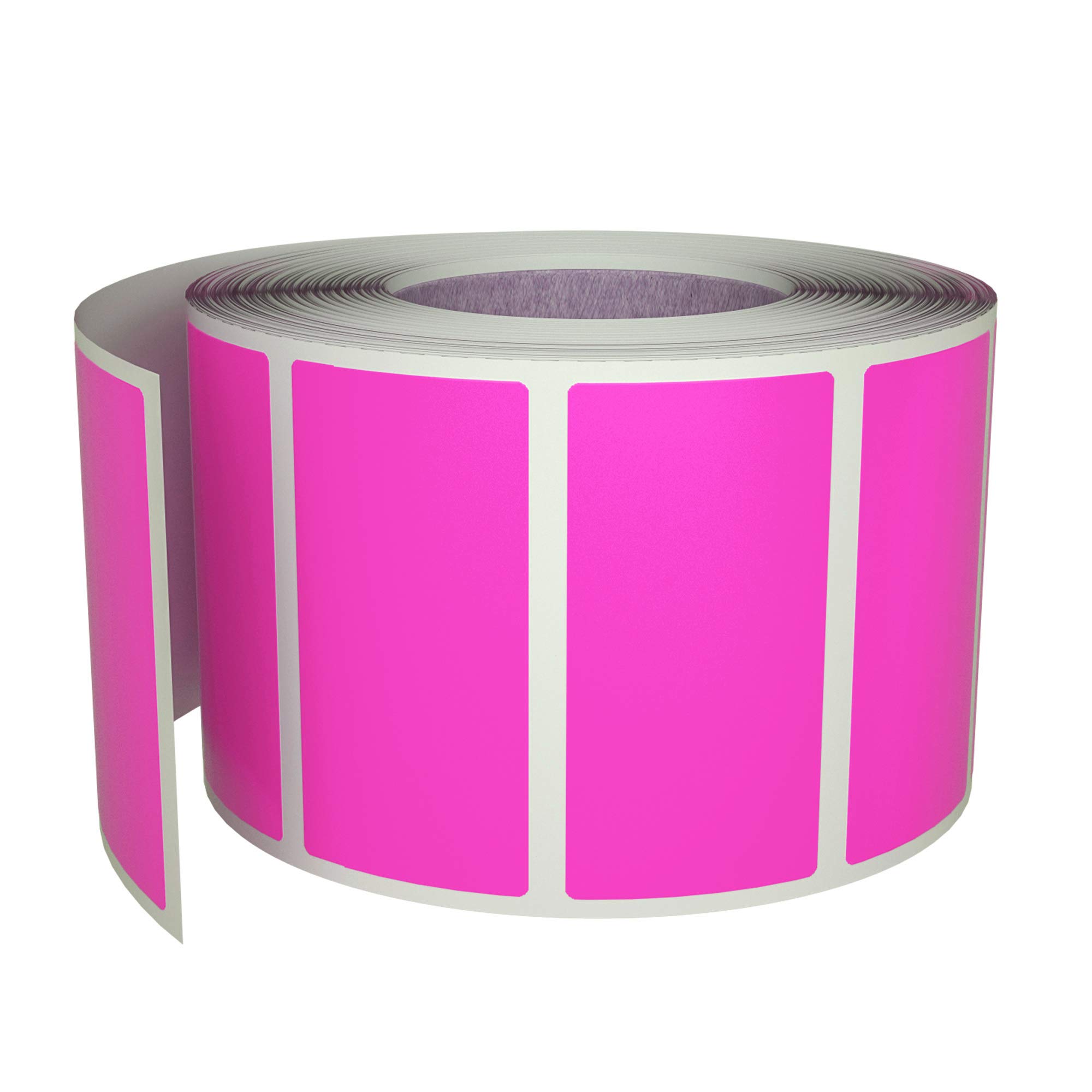 Royal Green Rectangular Coloured Sticker Labels Rolls 4cm x 2cm Label Neon Pink (40mm x 19mm) 500 Pack