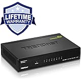 TRENDnet 8-Port Gigabit GREENnet Switch, TEG-S82G, Ethernet Splitter, Ethernet/Network Switch, 8 x 10/100/1000 Mbps Gigabit Ethernet Ports,16 Gbps Switching Capacity, Metal, Lifetime Protection