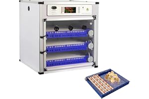 YAKUST 204 Eggs Incubator ，Automatic Incubator for Hatching Eggs, with Automatic Egg Turning and Temperature Humidity Control, Poultry Hatching Incubator for Chicken Duck Goose Quail Bird