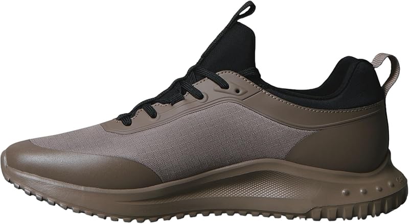 Runner Sneaker Hombre Eva Laceup Sock Mix sin Cordones, Marrón (Taupe Smog/Black), 42