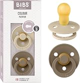 BIBS Colour Soother 2-Pack BPA Free Dummy Pacifier 18+ Months Vanilla Oak