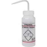 SP Bel-Art Safety-Vented / Labeled 2-Color Ethanol Wide-Mouth Wash Bottles; 500ml (16oz), Polyethylene w/Natural Polypropylene Cap (Pack of 3) (F11642-0639) Made in USA